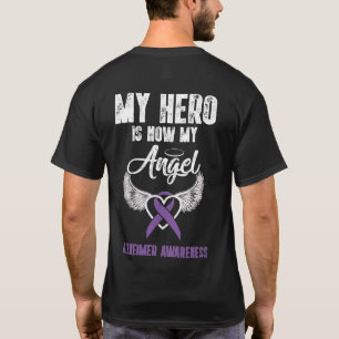 Camiseta My Hero Is Now My Angel Alzheimer Awareness
