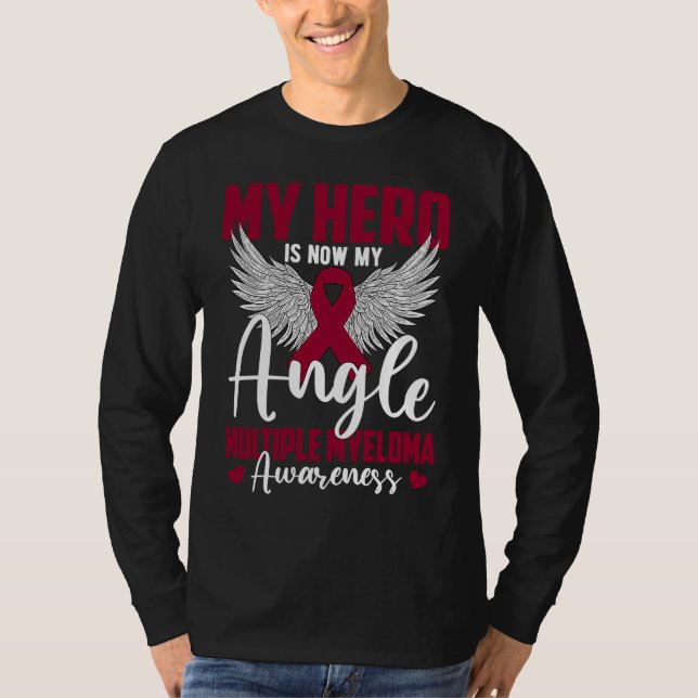 Camiseta My Hero Is Now My Angel Multiple Myeloma Awareness (Frente)