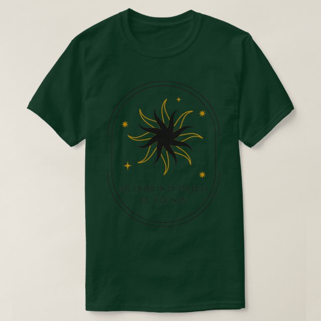 Camiseta My Home Is Powered By The Sun Solar 2 (Frente do Design)