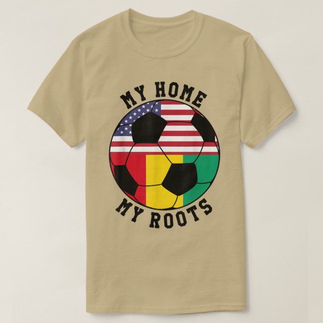 Camiseta My Home My Roots Guinea Flag Soccer  (Frente do Design)