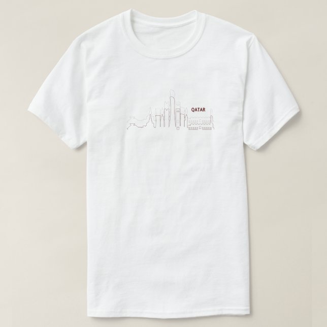 Camiseta My Home Qatar – Minimalist Design (Frente do Design)