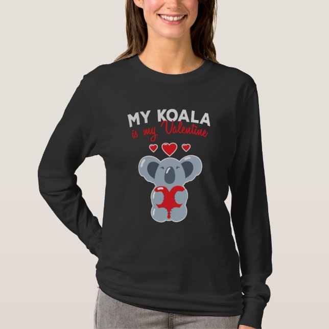 Camiseta My Koala Bear Is My Valentine Cupid Heart Valentin (Frente)