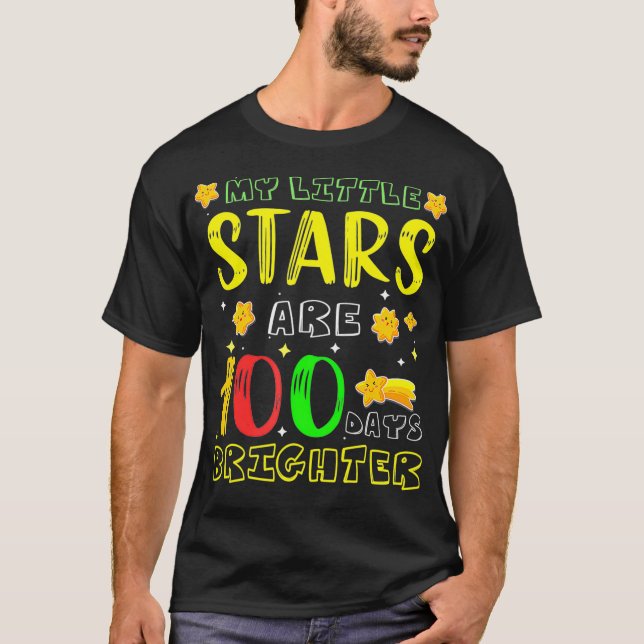 Camiseta My Little Star Are 100 Days Brighter Cute Idea For (Frente)