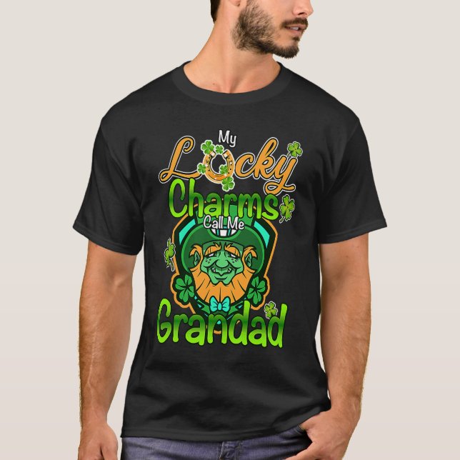 Camiseta My Lucky Charms Call Me Grandad St Patricks Day (Frente)