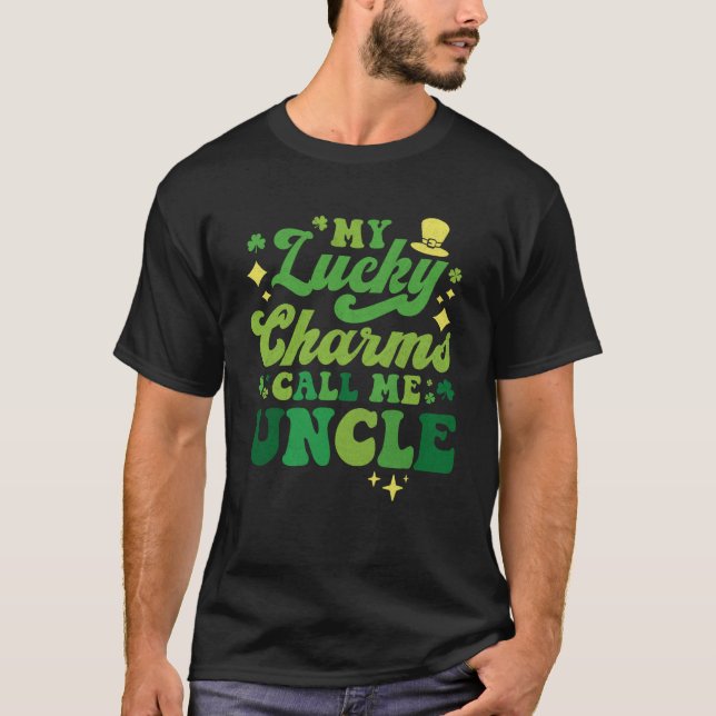 Camiseta My Lucky Charms Call Me Uncle St Patrick's Day Gro (Frente)