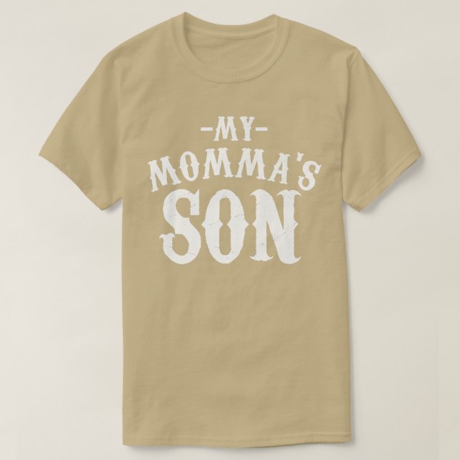 Camiseta My Mommas Son Cooking Funny Saying Quote Tee (Frente do Design)