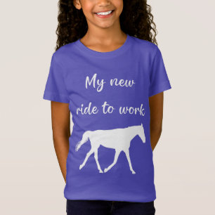 Camiseta My New Ride To Work by Horse Funny