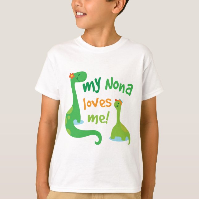 Camiseta My Nona Loves Me Dinosaur (Frente)