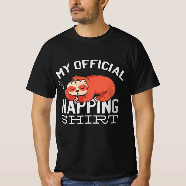 Camiseta My official napping shirt Sloth (Frente)