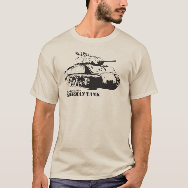 Camiseta My other car is a Sherman Tank T-shirt (Frente)