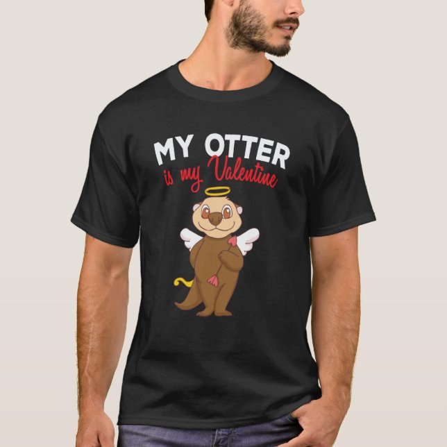 Camiseta My Otter Is My Valentine Sea Otters Cupid Valentin (Frente)