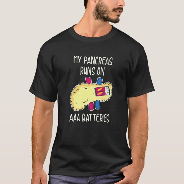 Camiseta My Pancreas Runs On AAA Batteries (Frente)
