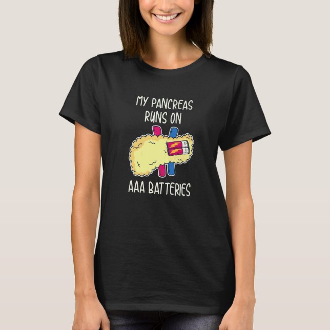 Camiseta My Pancreas Runs On AAA Batteries (Frente)