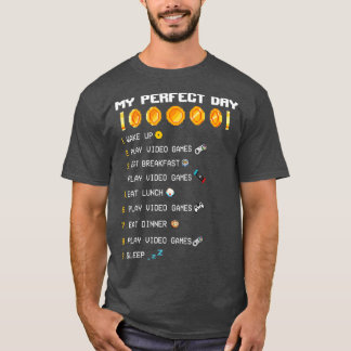 Camiseta My Perfect Day Video Games Gaming Gift Boys ns