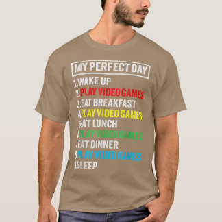 Camiseta My Perfectly Day Video Games Funny Kool Gamer Gami