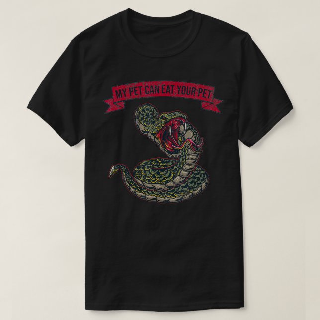 Camiseta My Pet Can Eat Your Pet  Ball Python Snake  (Frente do Design)