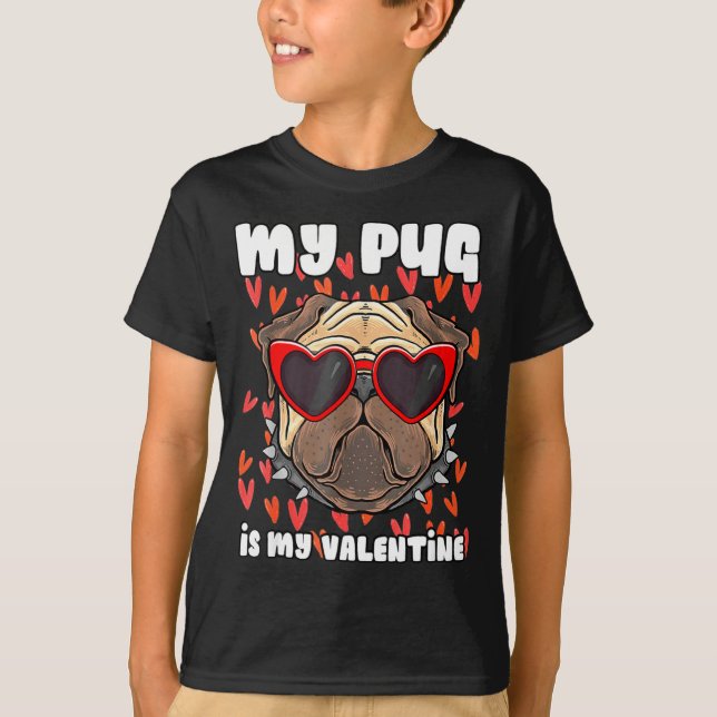 Camiseta My Pug In My Valentine Cute Valentineu2019s Day Pe (Frente)