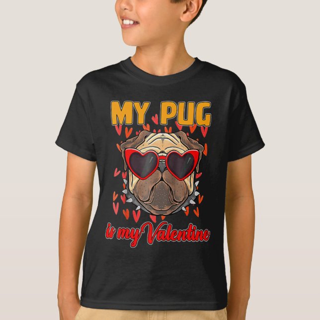 Camiseta My Pug In My Valentine Cute Valentineu2019s Day Pe (Frente)