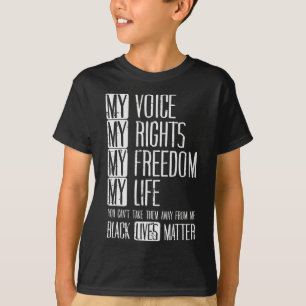 Camiseta My Rights Freedom Life Black Lives Problem Blm Gif