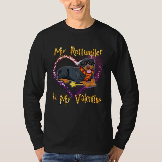 Camiseta My Rottweiler is My Valentine (Frente)