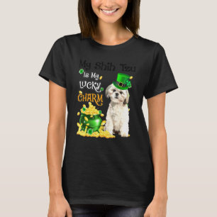 Camiseta My Shih Tzu Is My Lucky Charm Cute Dog Patricks Da