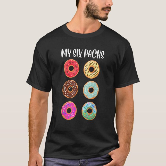 Camiseta My Six Packs Donut I don´t care worry Donuts Sixpa (Frente)
