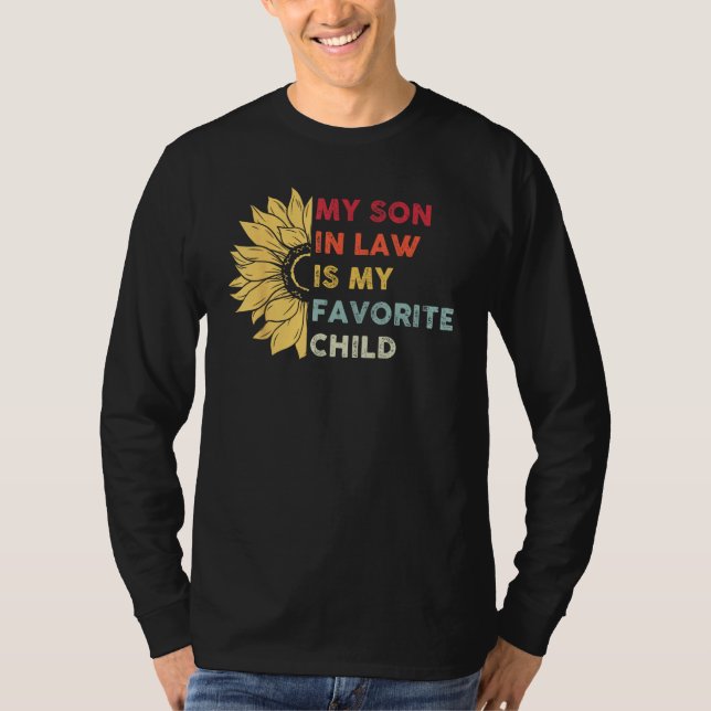 Camiseta My Son In Law Is My Favorite Child Sunflower Mothe (Frente)