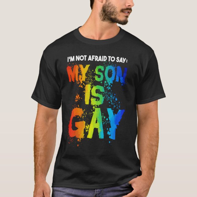 Camiseta My Son Is Gay Pride Month LGBT LGBTQ Mom (Frente)