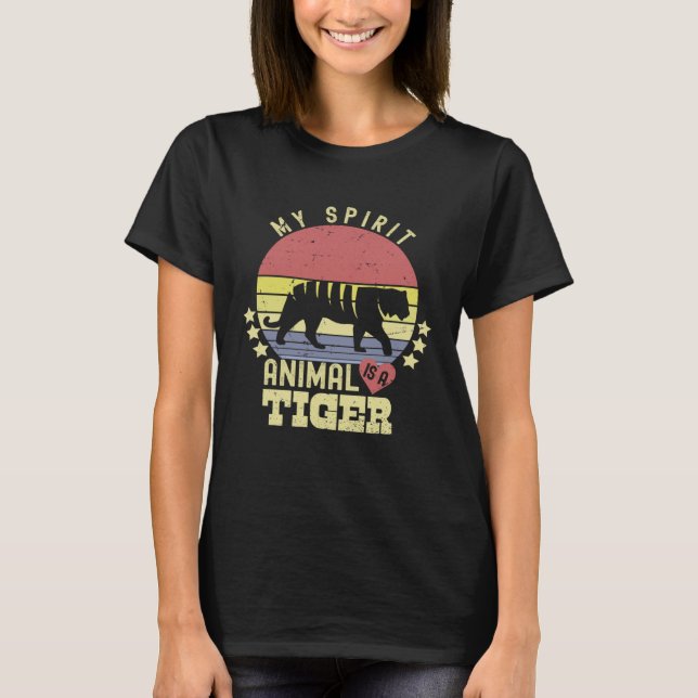 Camiseta my spirit animal is a Tiger  Cute Tiger (Frente)