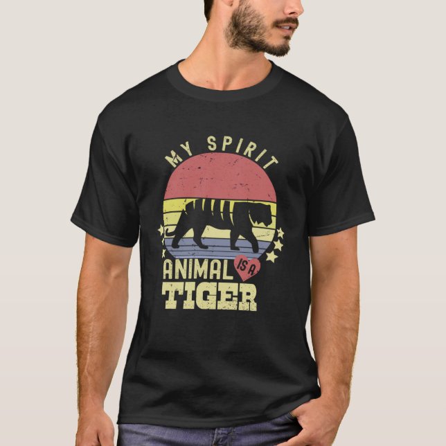 Camiseta my spirit animal is a Tiger  Cute Tiger (Frente)