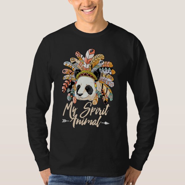 Camiseta My Spirit Animal Native American Panda Lover (Frente)