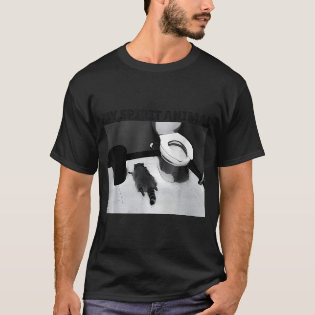 Camiseta My Srit Animal Funny Drunk Raccoon Meme  (Frente)