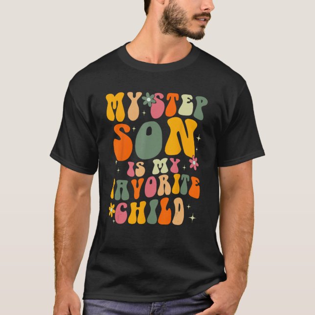 Camiseta My Stepson Is My Favorite Child  Family Humor Retr (Frente)