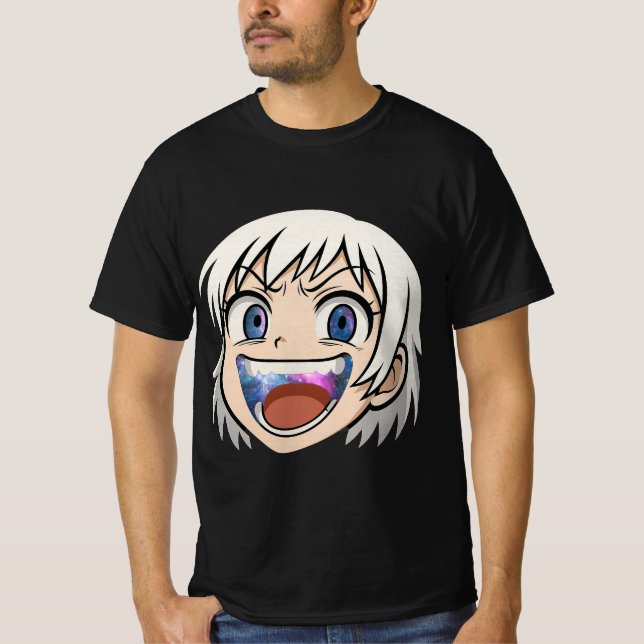 Camiseta My Stomach Is the Universe - Anime Meme Face T-Shi (Frente)