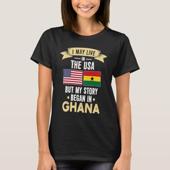 Camiseta My story began in ghana (Frente)