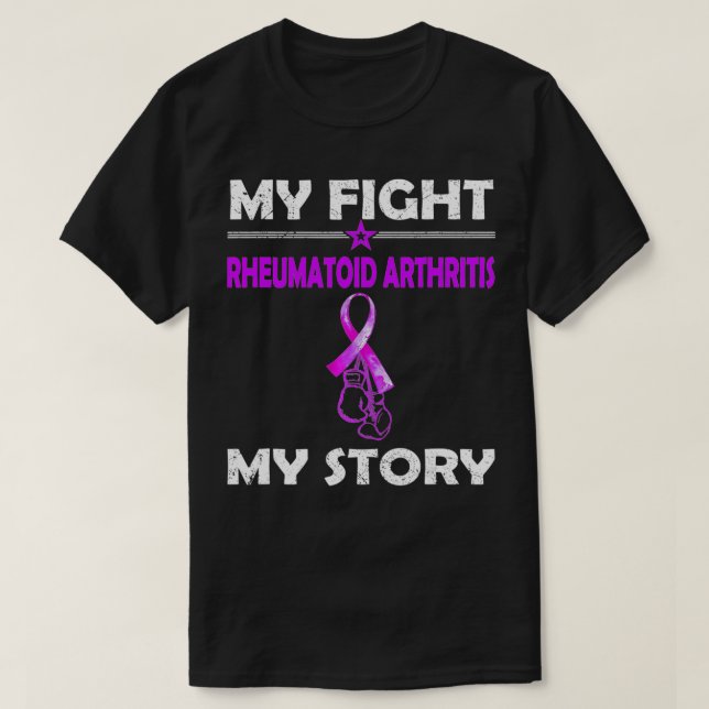 Camiseta My Story Fight Against RHEUMATOID ARTHRITIS  (Frente do Design)