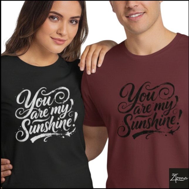 Camiseta My Sunshine Brush Script Quote Grunge (Sample design. Several style are available to choose from, with the option to add a name & color.
)