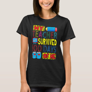 Camiseta My Teacher Survived 100 Days Of Me 100th Day Party