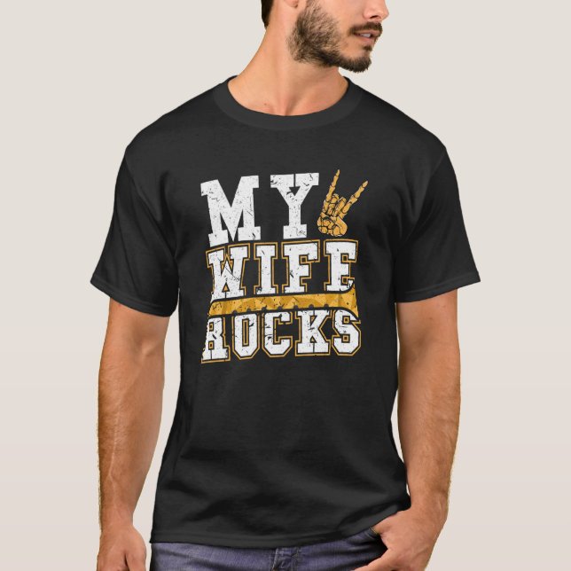 Camiseta My Wife Rocks Fluting & Flute (Frente)