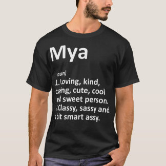 Camiseta MYA Definition Personalized Name Funny Birthday Gi