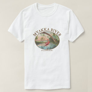 Camiseta Myakka River Florida com Roseate Spoonbill
