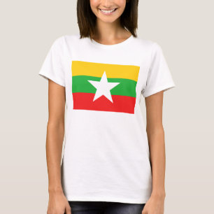 Camiseta Myanmar Flag x Map T-Shirt