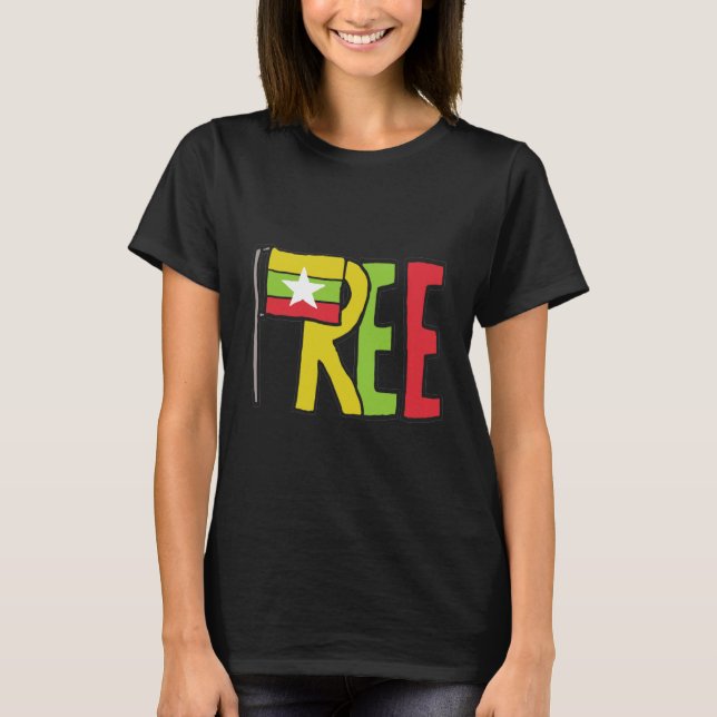 Camiseta Myanmar livre (Frente)