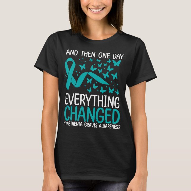 Camiseta Myasthenia Garvis Awareness Ribbon Garvis Month (Frente)
