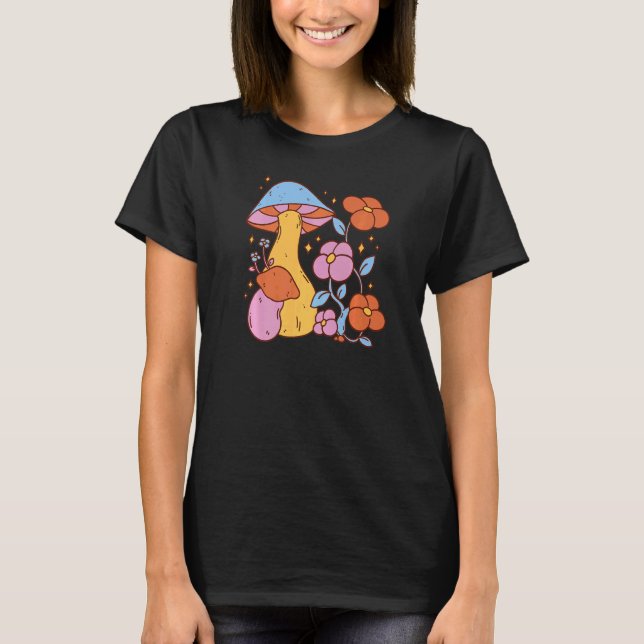 Camiseta Mycologia Cogumelos Mágicos Coloridos Para Hippies (Frente)