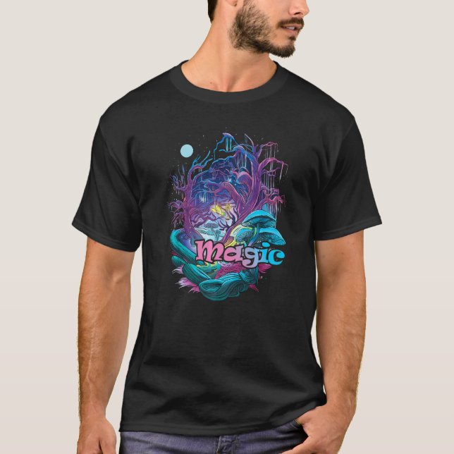 Camiseta Mycologia Cogumelos Mágicos Coloridos Para Hippies (Frente)