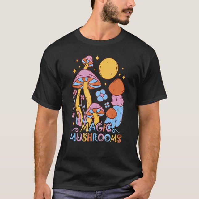 Camiseta Mycologia Cogumelos Mágicos Coloridos Para Hippies (Frente)