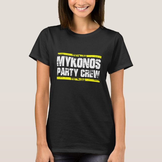 Camiseta Mykonos Party Crew  Greece Team (Frente)