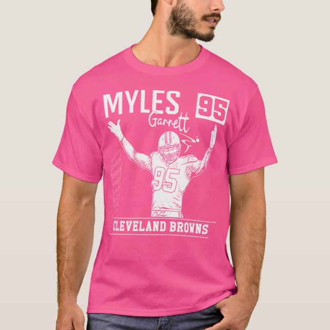 Camiseta Myles Garrett Cleveland Browns White Retro (Frente)