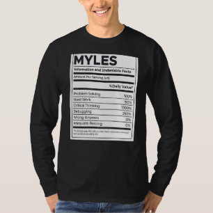 Camiseta Myles Nutrition Information Problem Solving Duro W